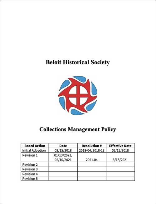 Collections Management Policy | Beloit Historical Society