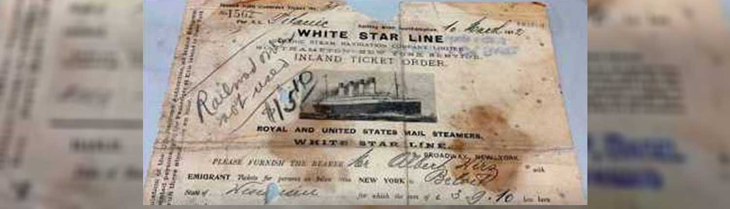 Albert Wirz Titanic Ticket
