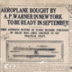 Aeroplane Brought By A.P. Warner In New York To Be Ready In September