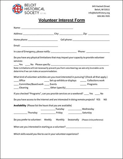 Volunteer Form