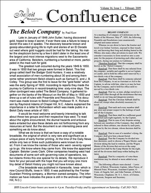 Vol. 16, Issue 1 Confluence (Feb 2009)
