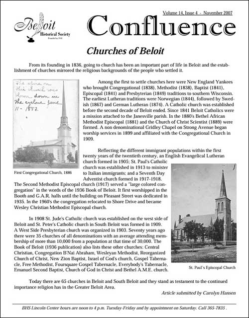 Vol. 14, Issue 4 Confluence (Nov 2007)