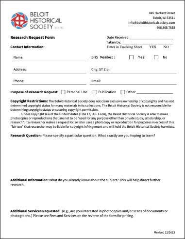 Research Request Form